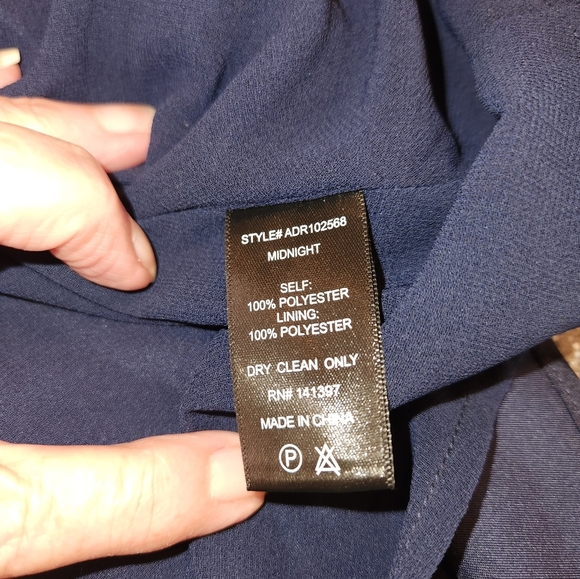 NWT ASTR The Label Satin Scarf One Shoulder Mini Dress Size L Side Zip Midnight - Picture 8 of 10